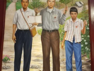 Painting done by young Salvadoran artist for the beatification. It is at the tomb now. Best representation of Nelson Lemus Painting done by young Salvadoran artist for the beatification. It is at the tomb now. Best representation of Nelson Lemus